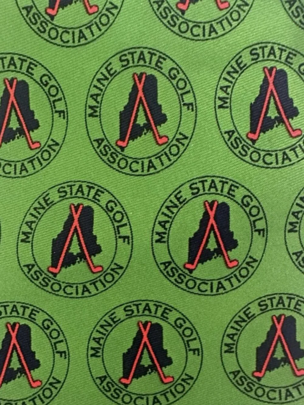 MAINE STATE GOLF ASSOC Neck Tie NIB Green